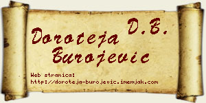 Doroteja Burojević vizit kartica